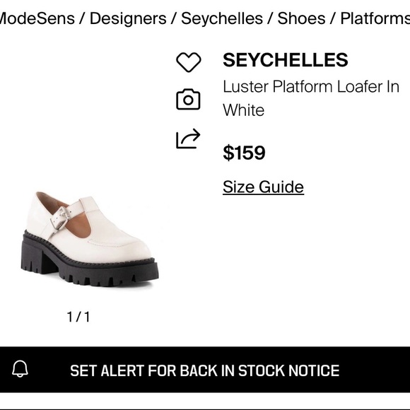 Seychelles Luster Mary Jane Platforms Ivory 9.5 - Picture 6 of 14
